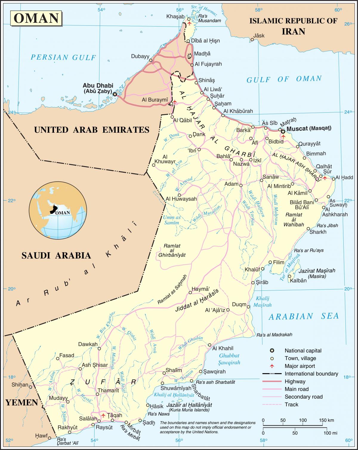 Omani kaart